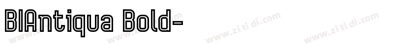 BIAntiqua Bold字体转换